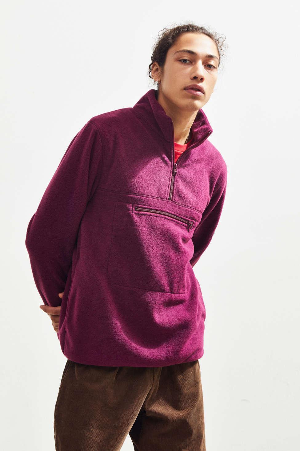 Download Lyst - Stussy Polar Fleece Mock Neck Pullover Sweatshirt in Purple for Men