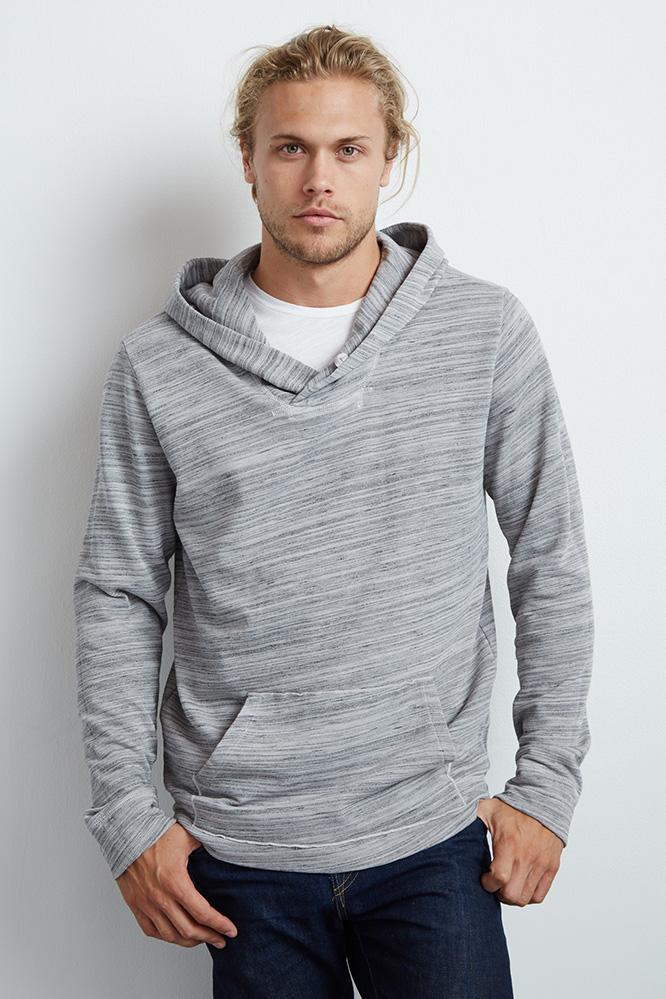 Velvet by Graham /& Spencer Velvet Mens Kash Cut Off Hoodie