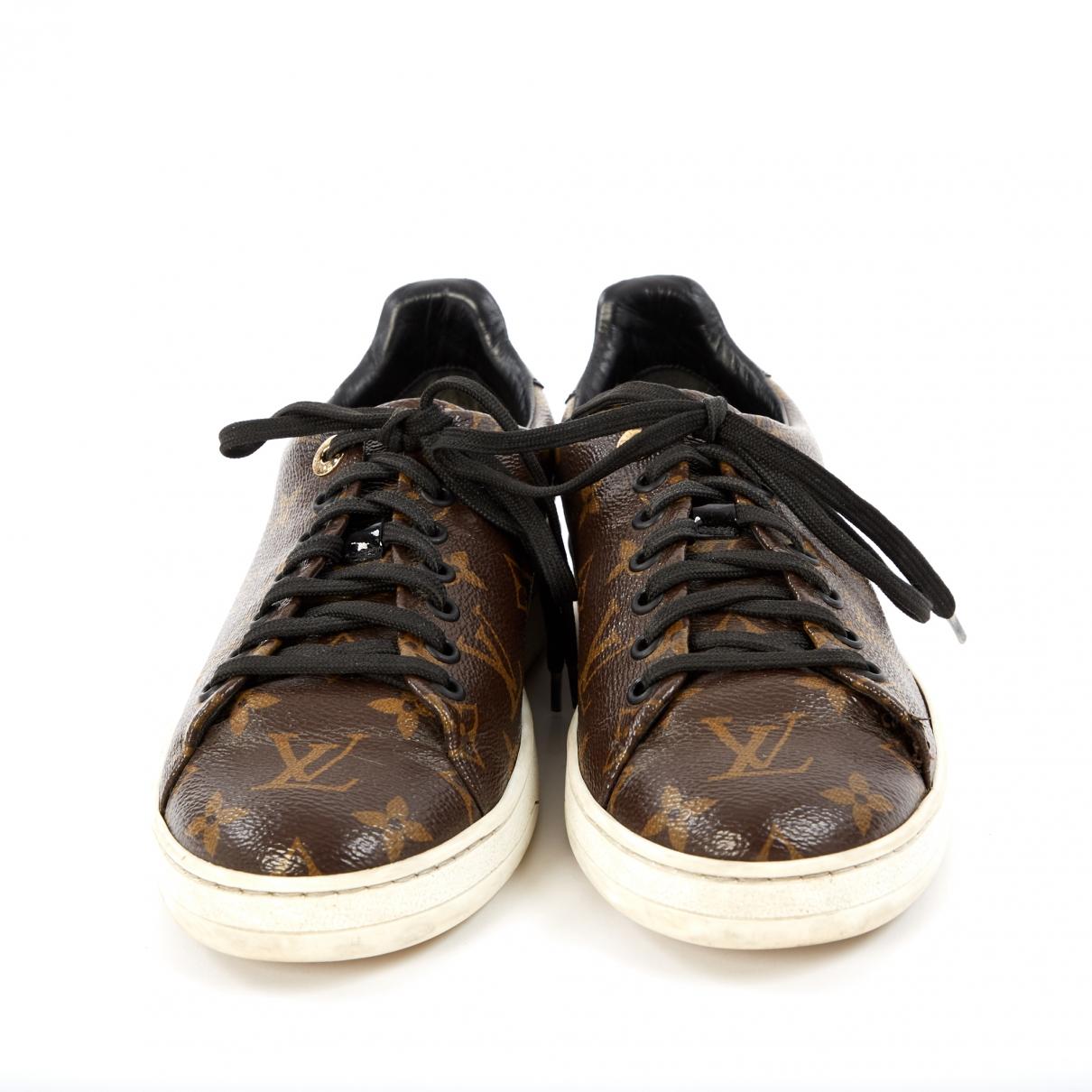 Louis Vuitton Frontrow Cloth Trainers in Brown - Lyst