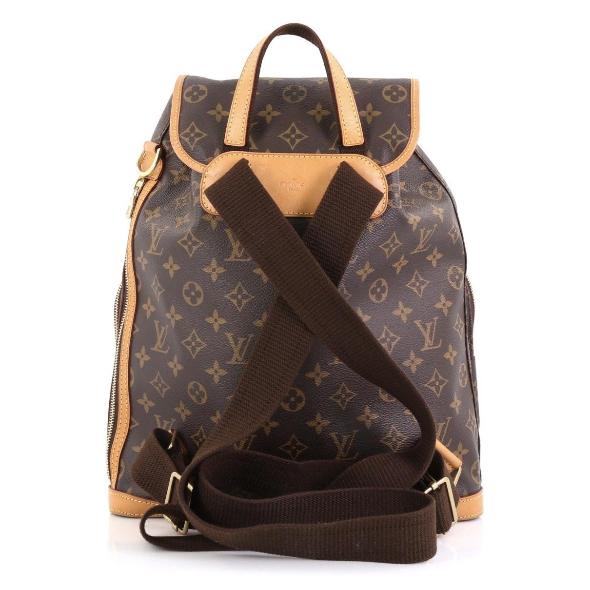 Louis Vuitton Bosphore Backpack Brown Cloth in Brown - Lyst