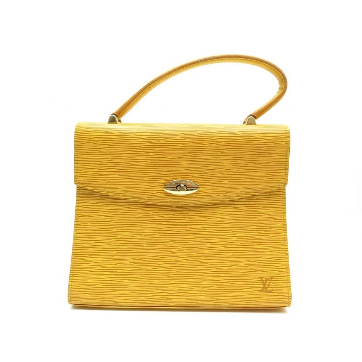 Louis Vuitton Pre-owned Vintage Malesherbes Yellow Leather Handbags in Yellow - Lyst