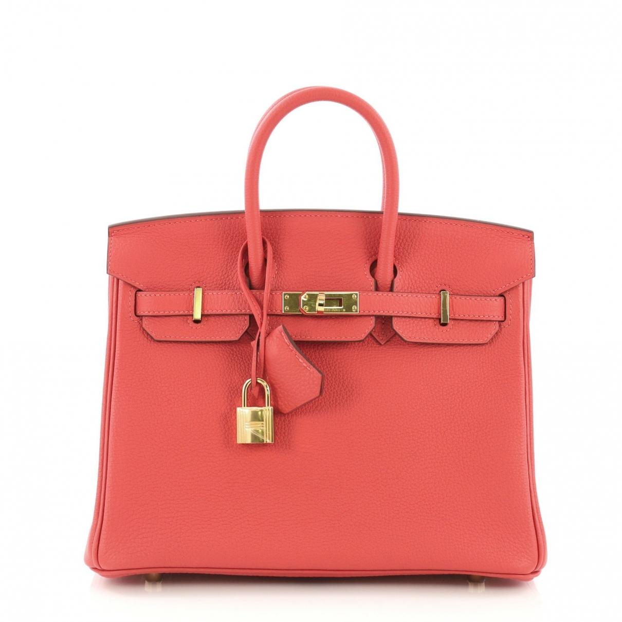 Lyst Hermès Birkin 25 Leather Tote in Pink