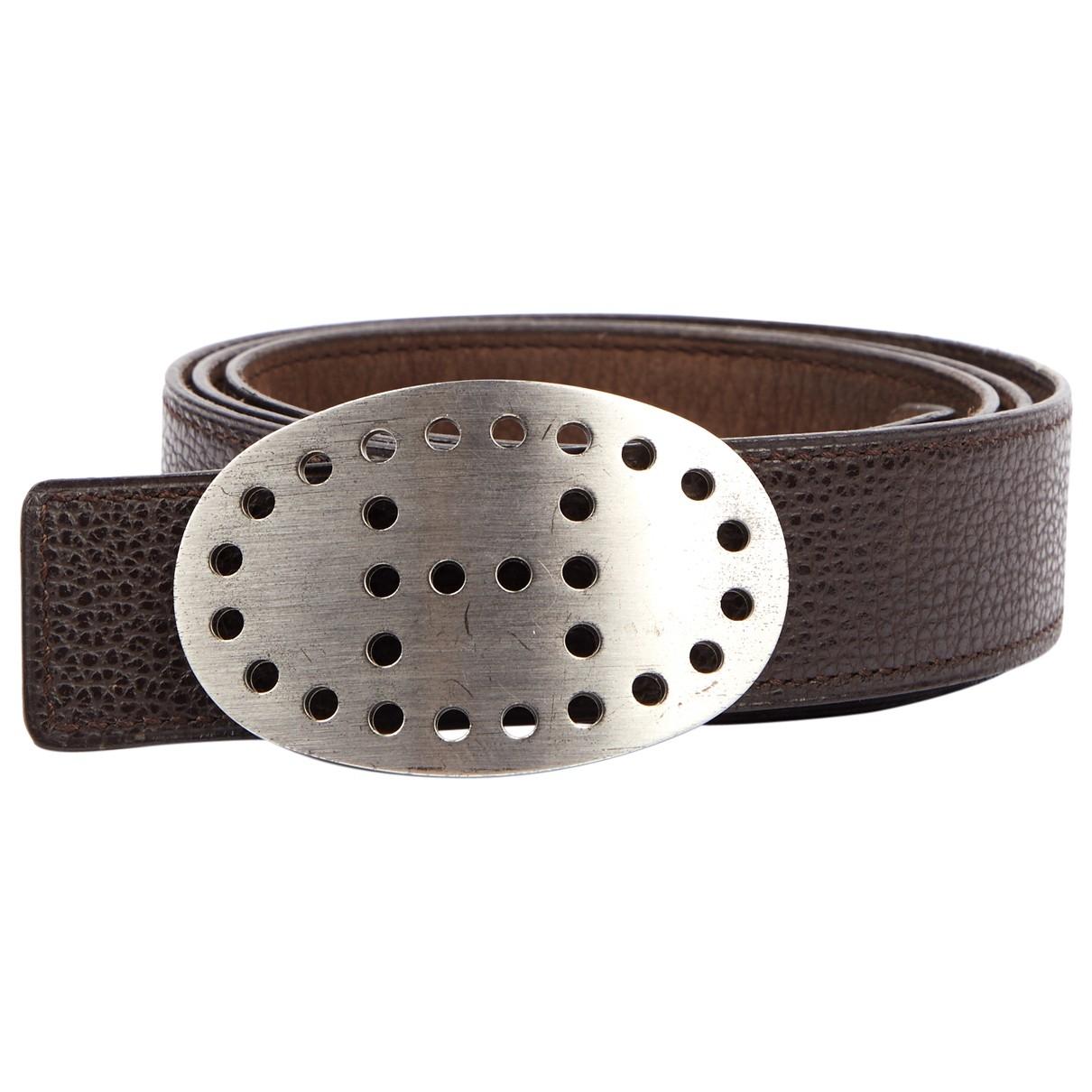 Hermès Pre-owned Brown Leather Belts in Brown for Men - Lyst