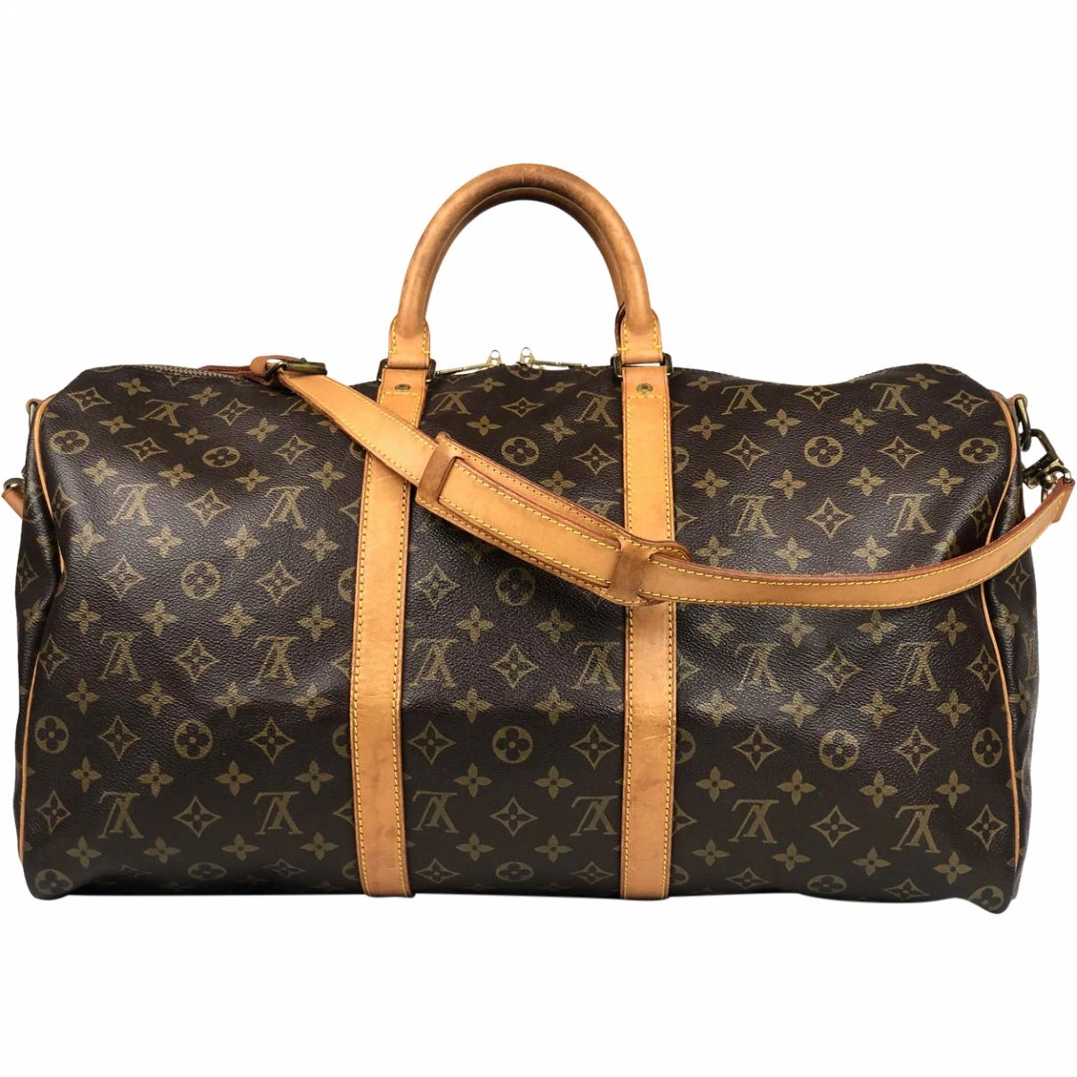 Lyst - Louis Vuitton Keepall Cloth Weekend Bag in Brown for Men