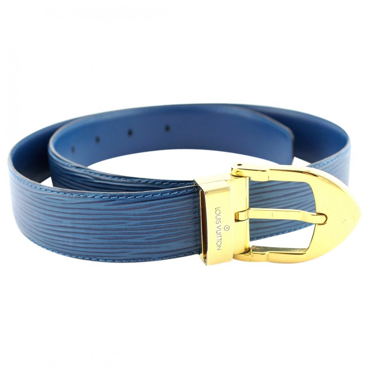 Louis Vuitton Vintage Blue Leather Belts in Blue - Lyst