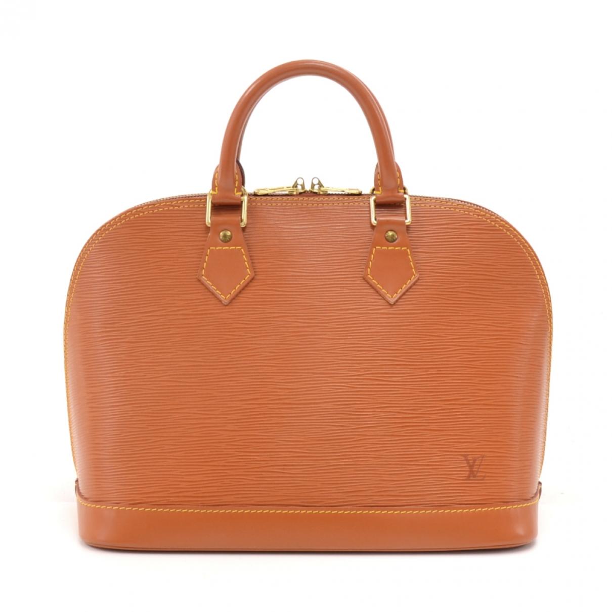Lyst - Louis Vuitton Vintage Alma Brown Leather Handbag in Brown
