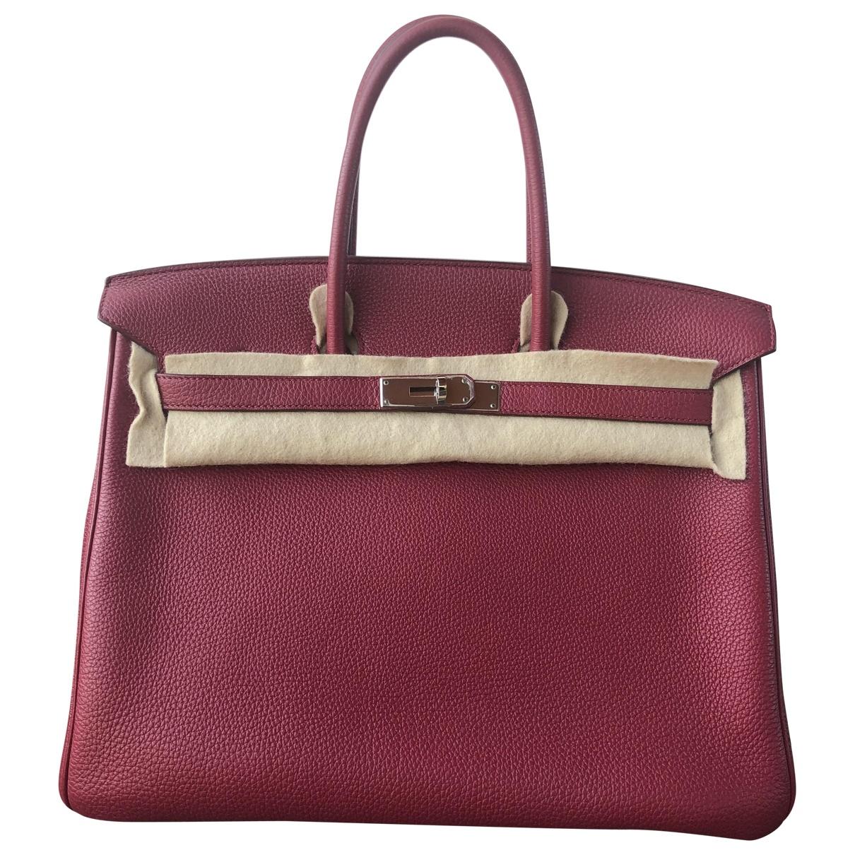 Hermès Birkin 35 Red Leather Handbag in Red - Lyst