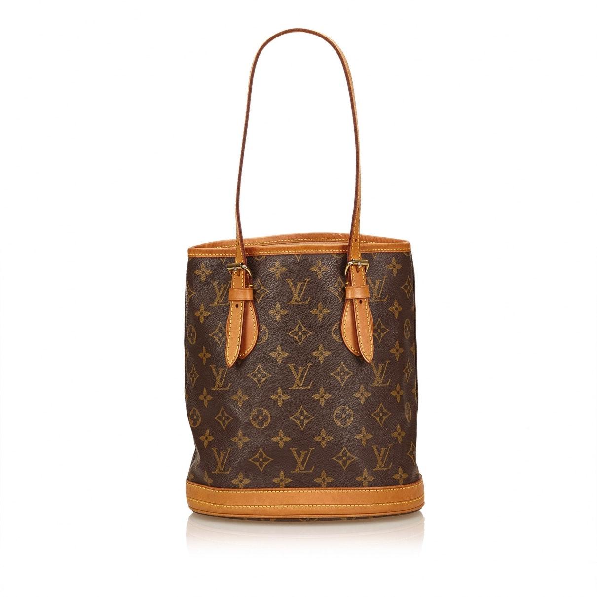 Louis Vuitton Canvas Bucket Brown Cloth - Lyst