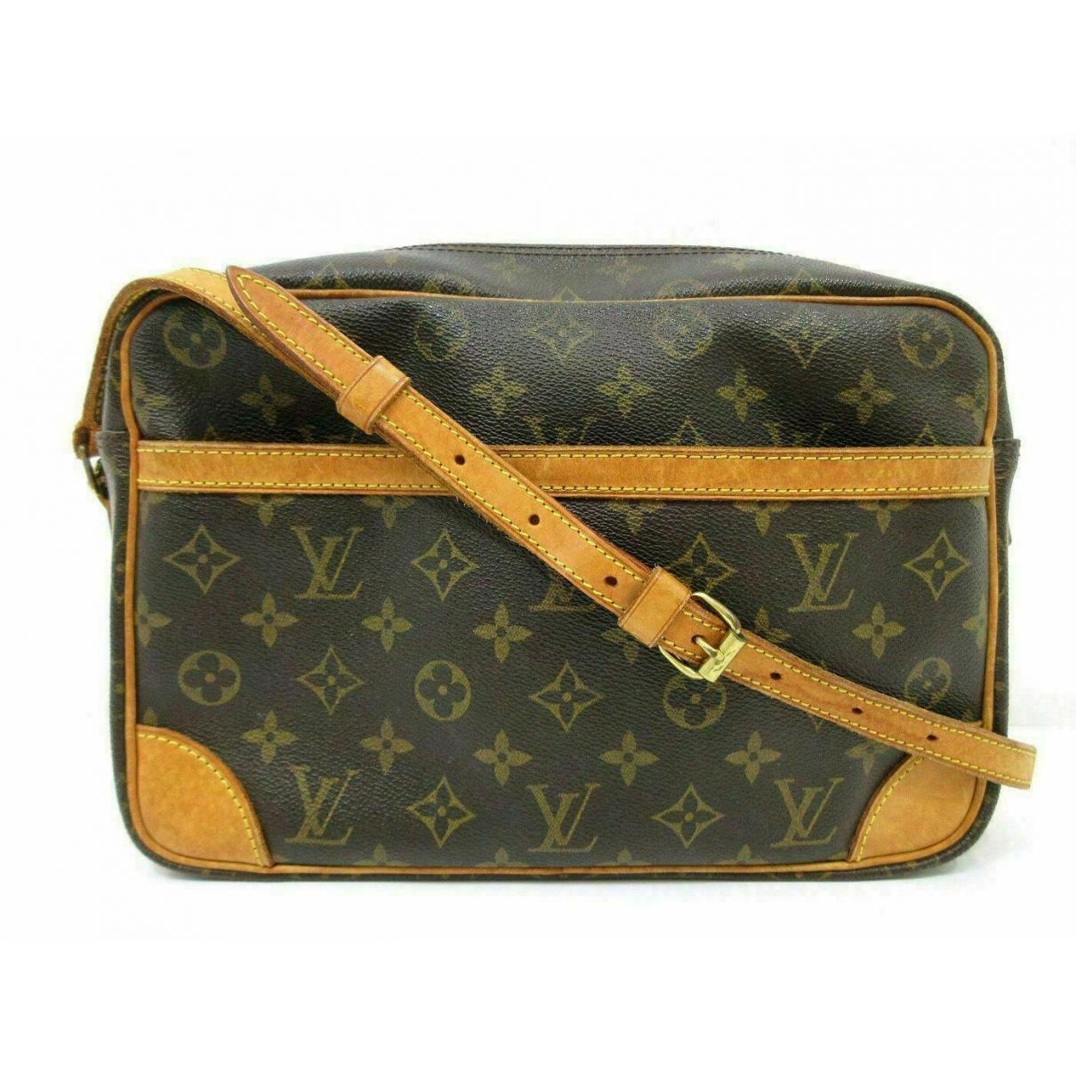 Louis Vuitton Vintage Trocadéro Brown Cloth Handbag in Brown - Lyst