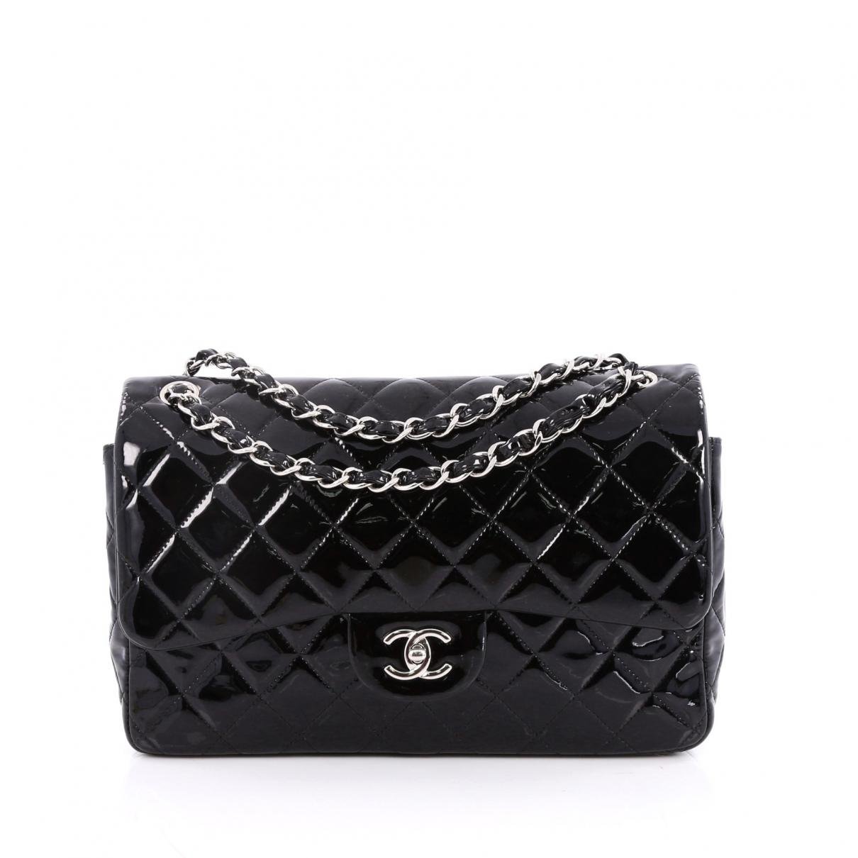 Lyst - Chanel Pre-owned Black Leather Handbag in Black - Save 15%