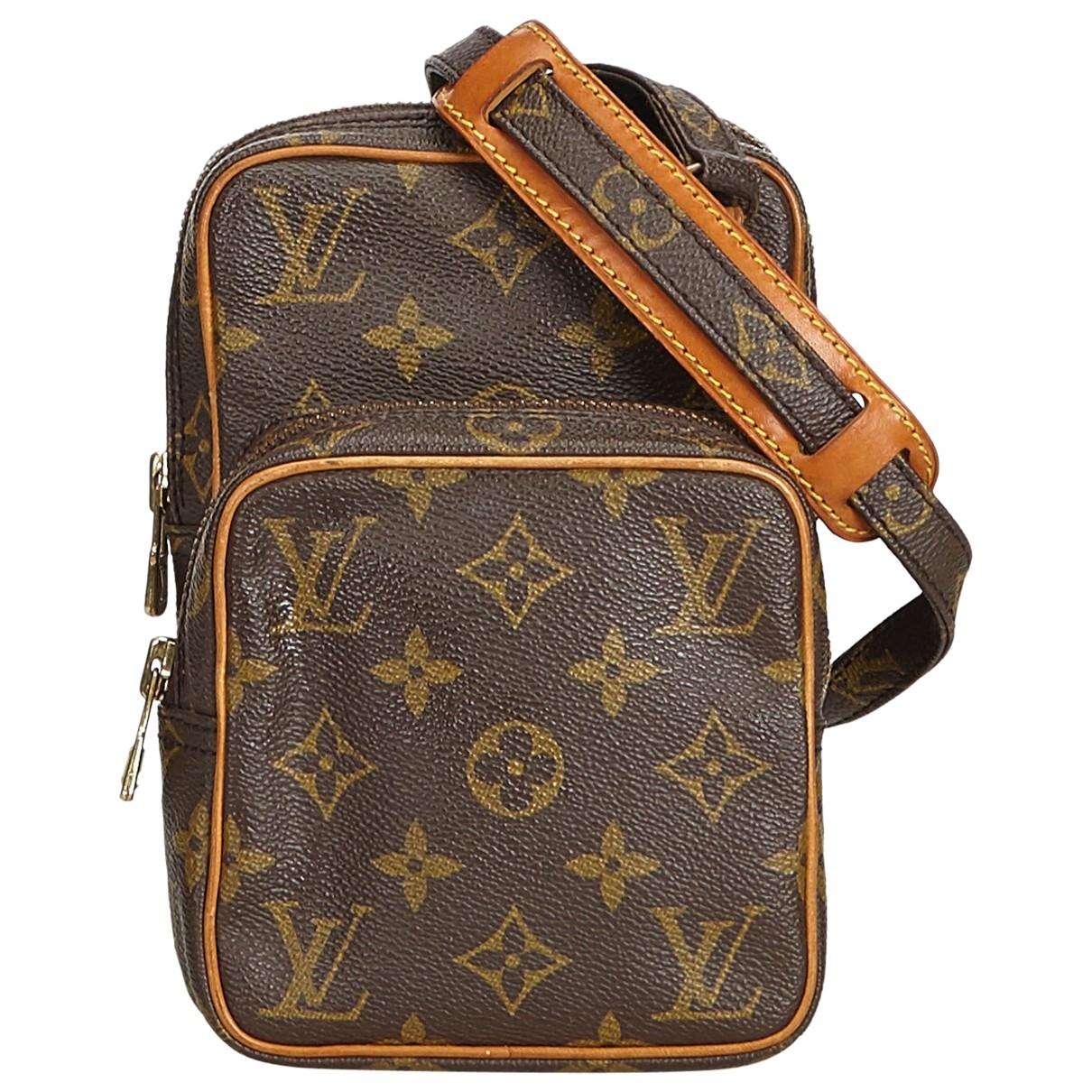 Louis Vuitton Brown Cloth Handbag in Brown - Lyst