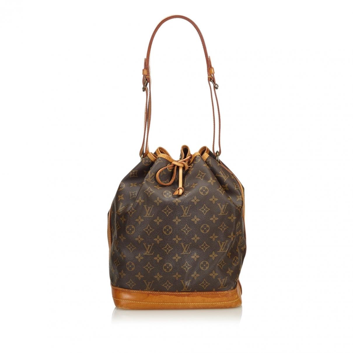 Lyst - Louis Vuitton Vintage Noé Brown Cloth Handbag in Brown