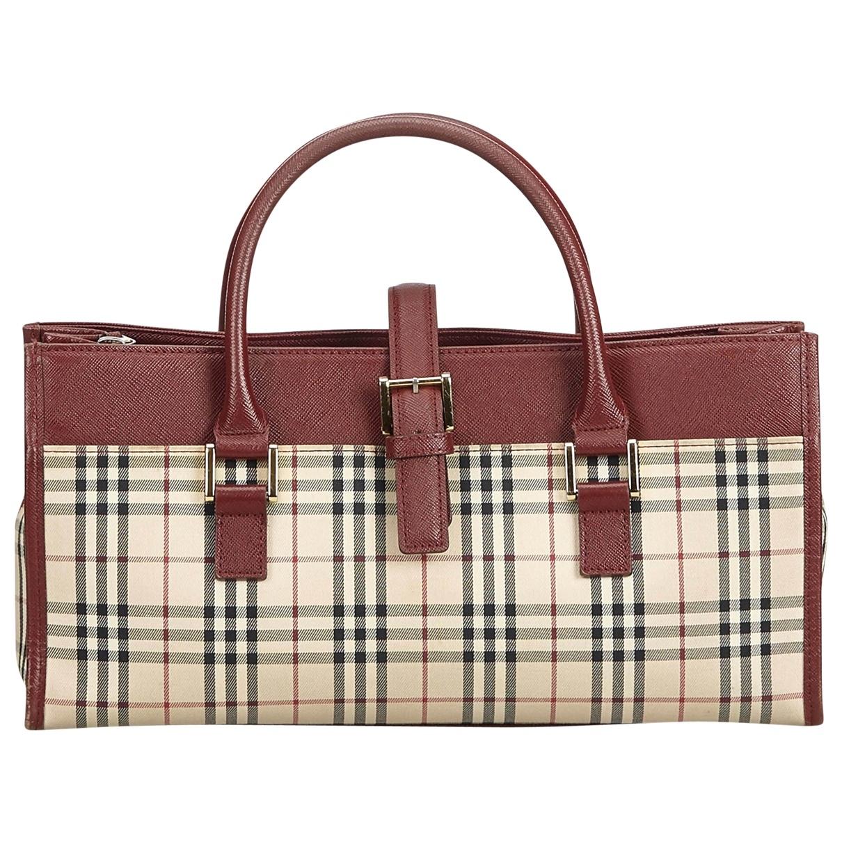 Burberry Brown Cloth Handbag in Brown - Lyst