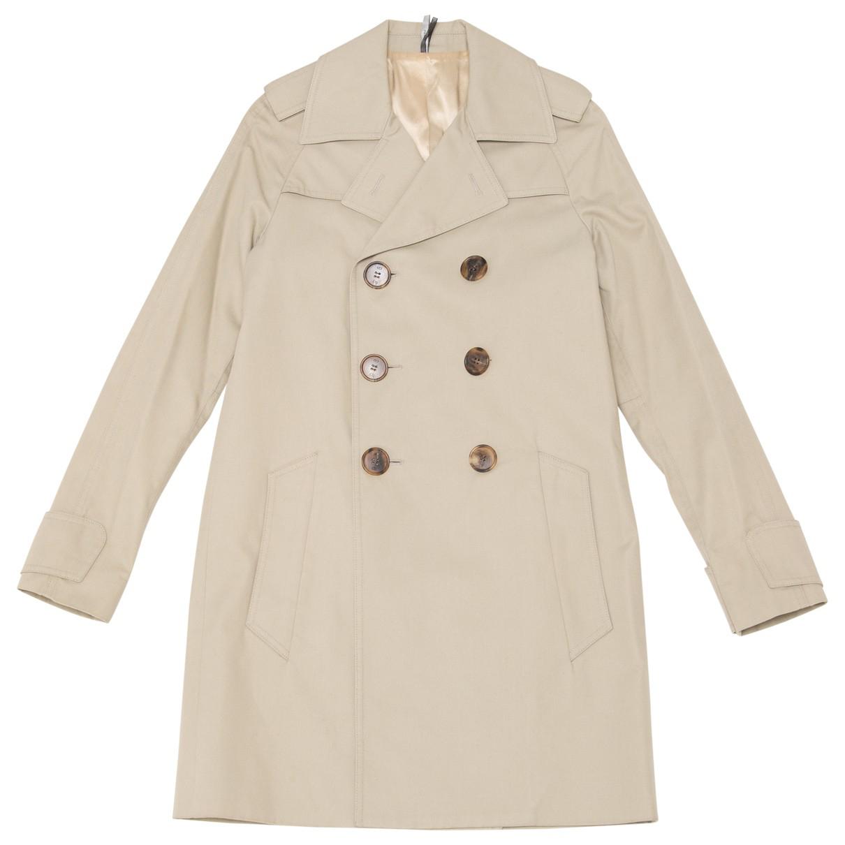 Lyst - Dior Beige Polyester Trench Coat in Natural
