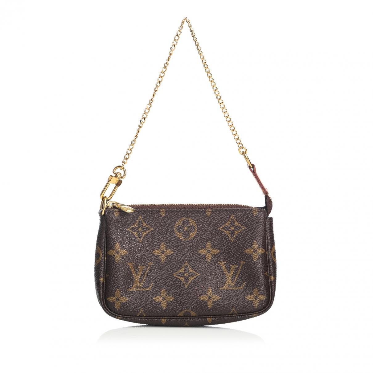 Louis Vuitton Pochette Accessoire Cloth Clutch Bag in Brown - Lyst