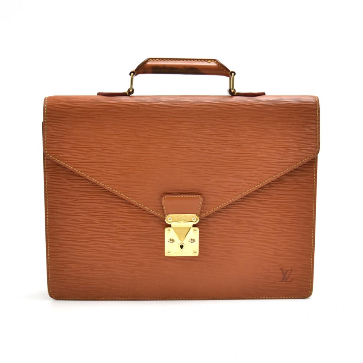 Lyst - Louis Vuitton Vintage Brown Leather Handbag in Brown