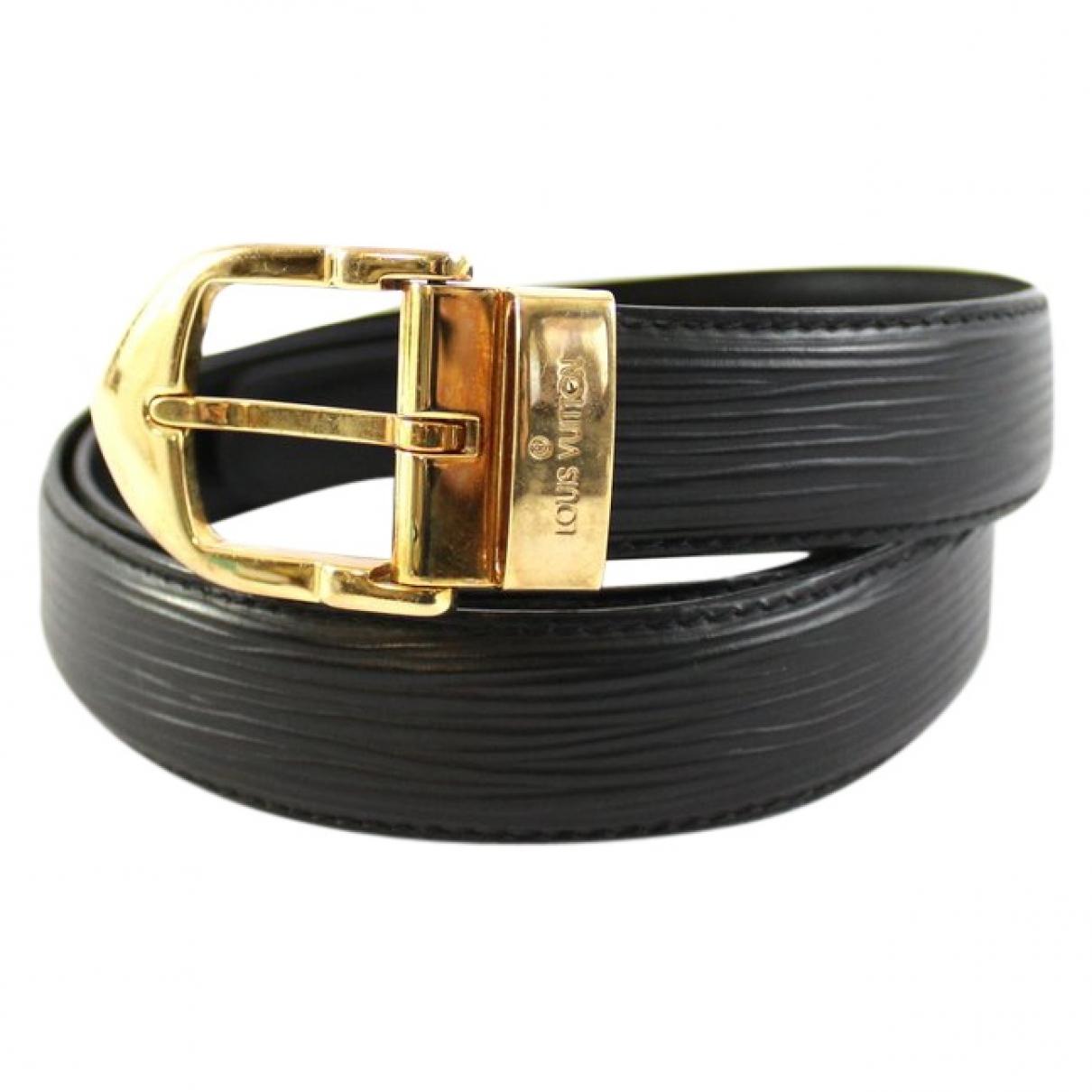 Louis Vuitton Vintage Black Leather Belts in Black - Lyst