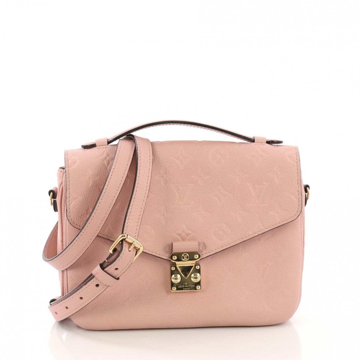 Lyst - Louis Vuitton Metis Pink Leather Handbag in Pink