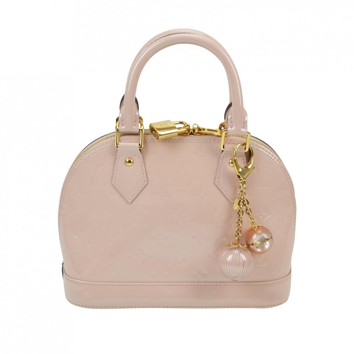 Lyst - Louis Vuitton Alma Bb Patent Leather Handbag in Pink