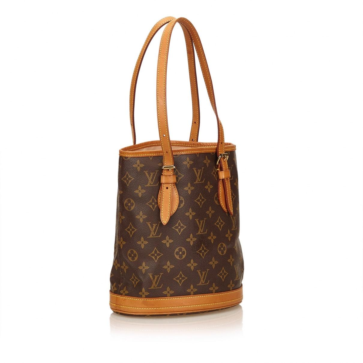 Louis Vuitton Canvas Bucket Brown Cloth - Lyst