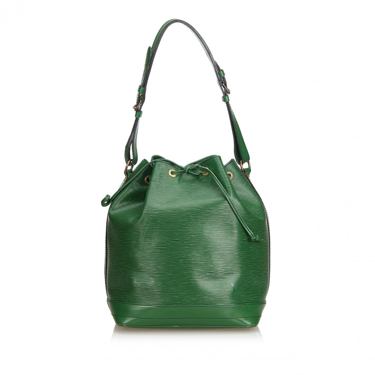 Louis Vuitton Noé Green Leather Handbag in Green - Lyst