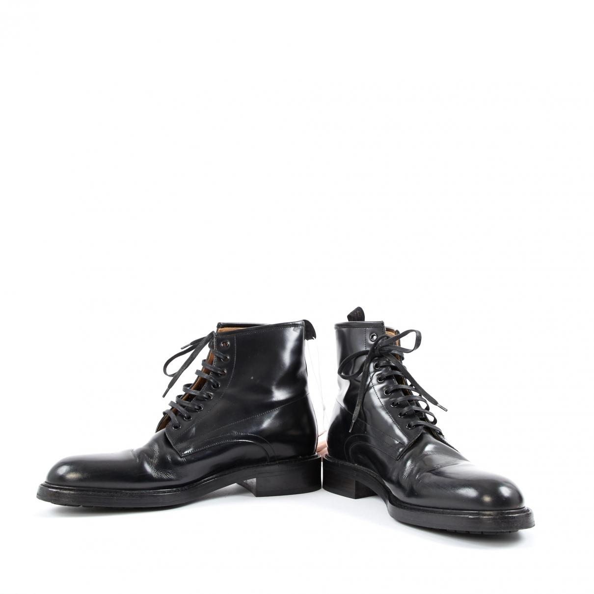 Louis Vuitton Leather Boots in Black for Men - Lyst
