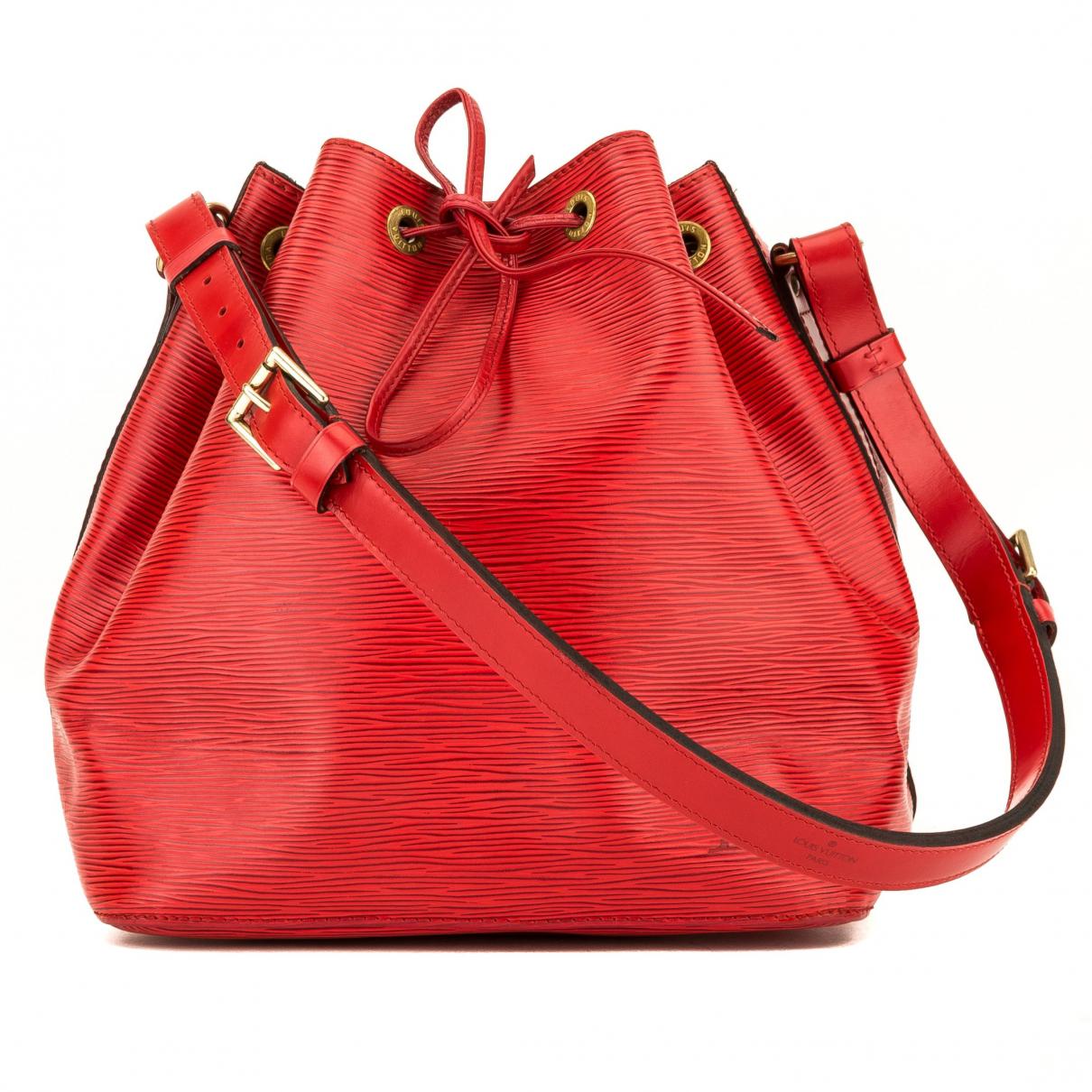Lyst - Louis Vuitton Vintage Noé Red Leather Handbag in Red