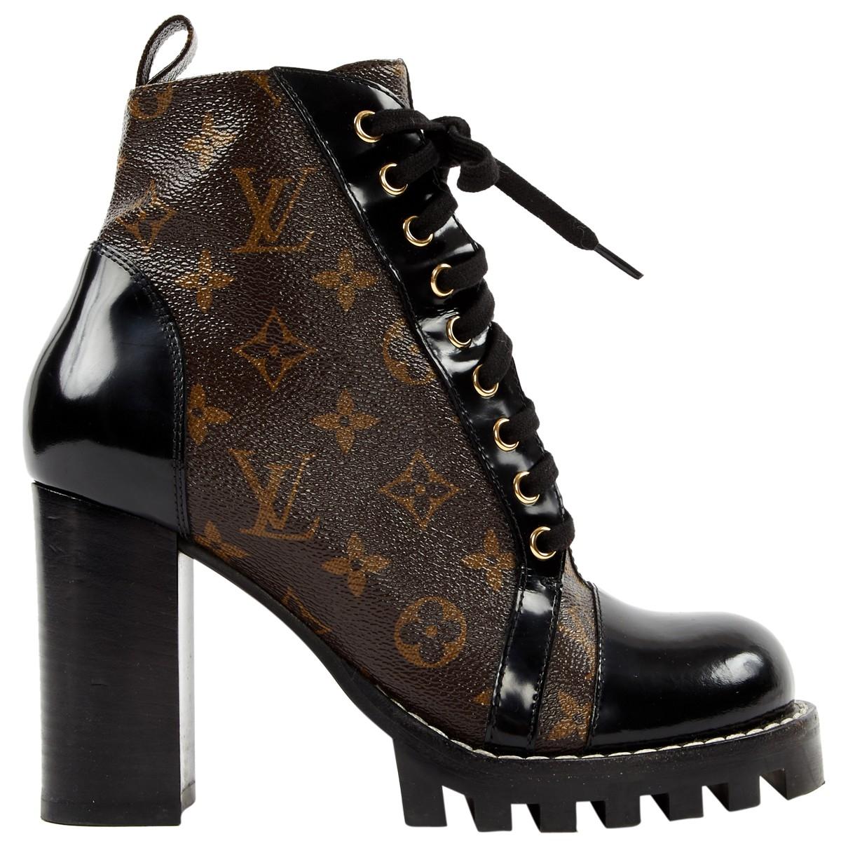 Louis Vuitton Pre-owned Multicolour Leather Boots in Black - Lyst