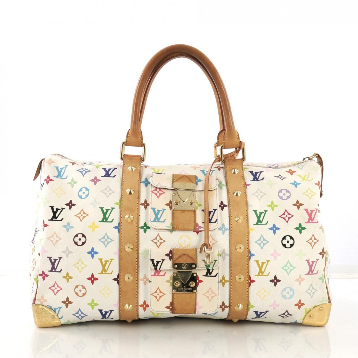 Louis Vuitton Keepall Multicolour Cloth Travel Bag in Metallic - Lyst