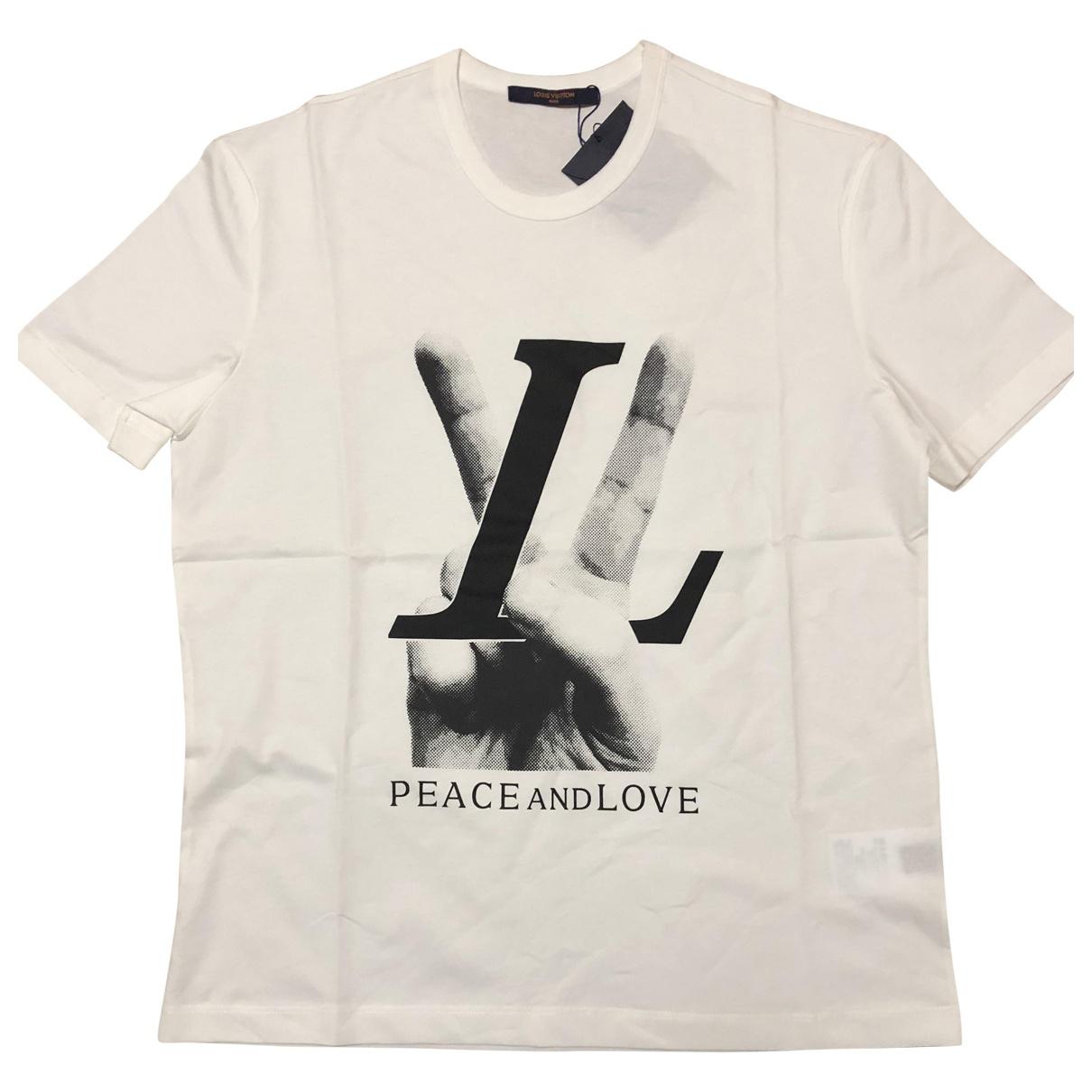 Louis Vuitton Pre-owned White Cotton T-shirt in White for Men - Lyst