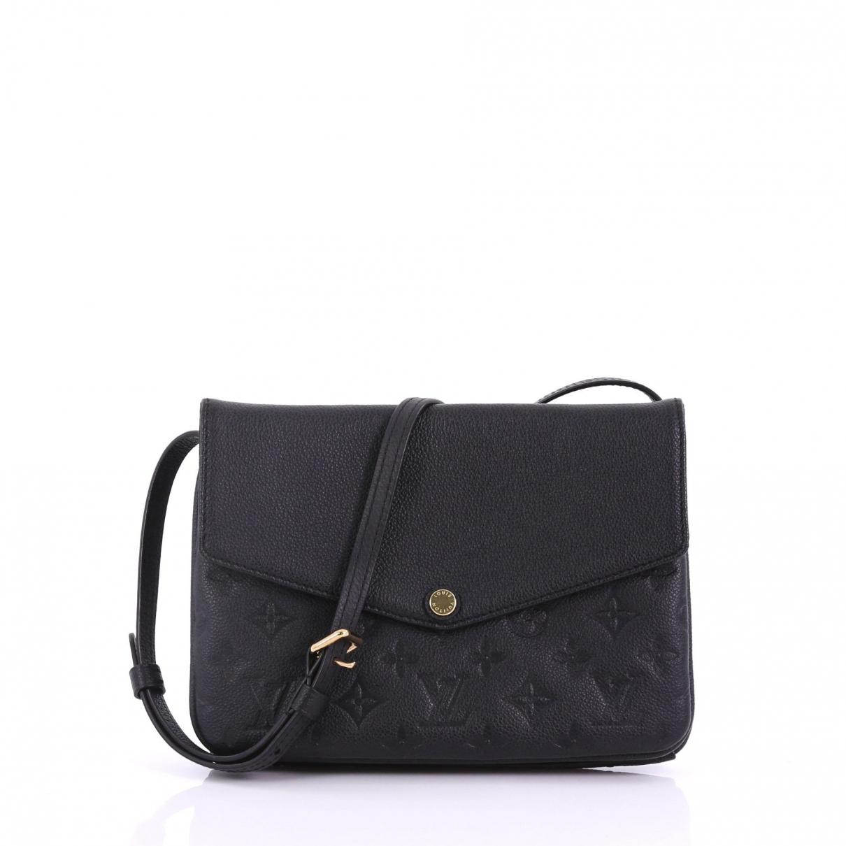 Louis Vuitton Twice Black Leather Handbag in Black - Lyst