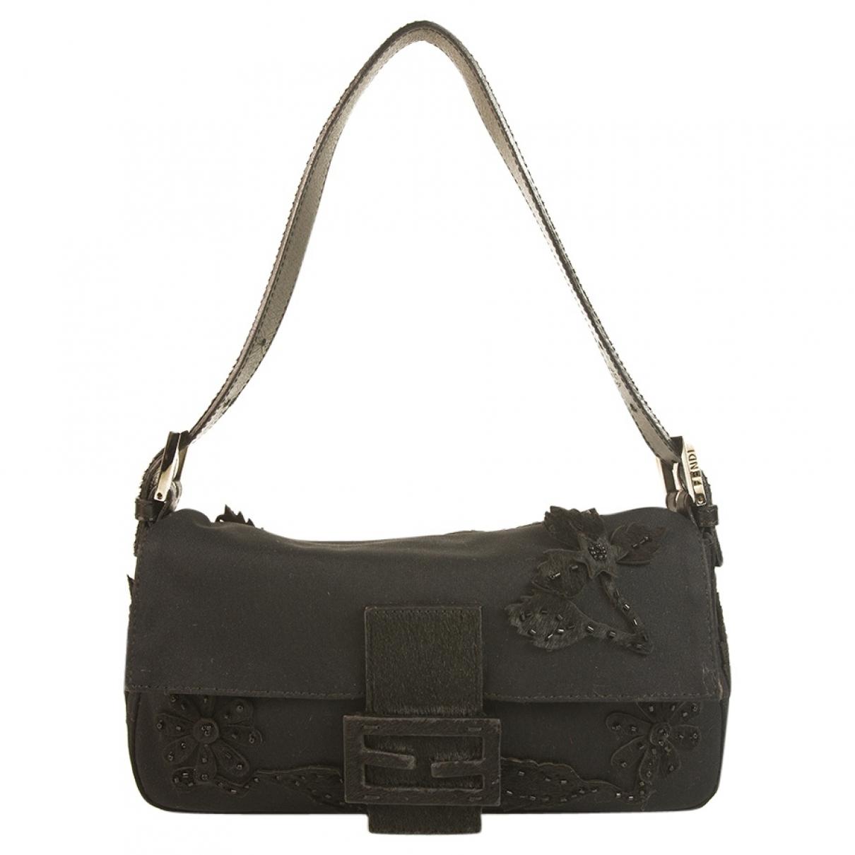 Lyst - Fendi Pre-owned Baguette Black Cloth Handbags in Black