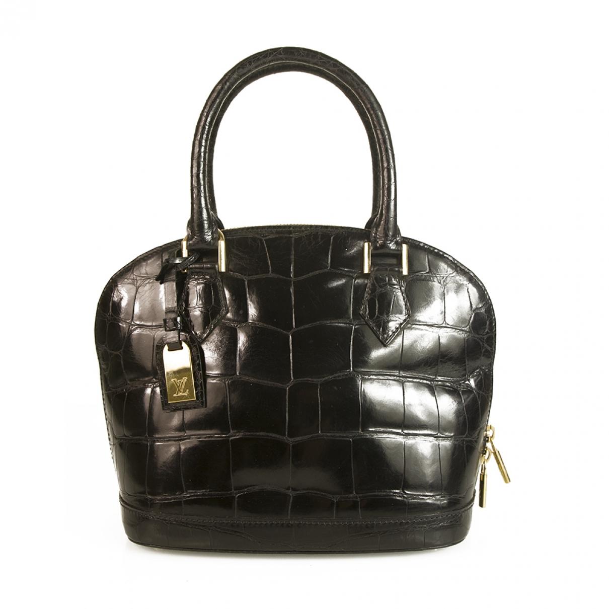 Louis Vuitton Alma Bb Black Crocodile Handbag in Black - Lyst