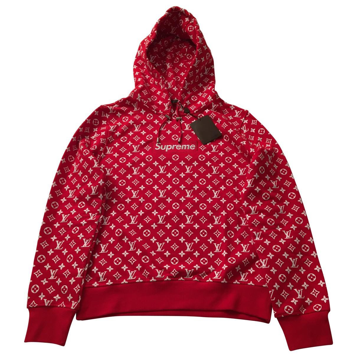 Lyst - Louis vuitton Red Cotton Knitwear & Sweatshirt in Red for Men