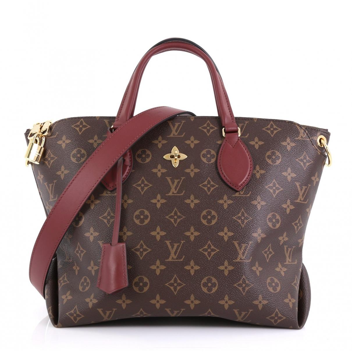 Louis Vuitton Flower Tote Brown Cloth Handbag in Brown - Lyst