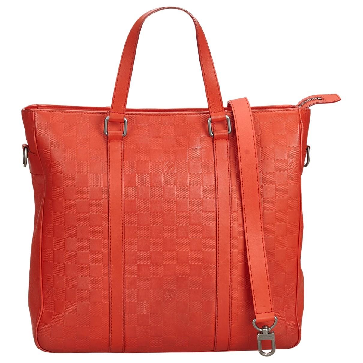 Louis Vuitton Burgundy Leather Handbag in Red - Lyst