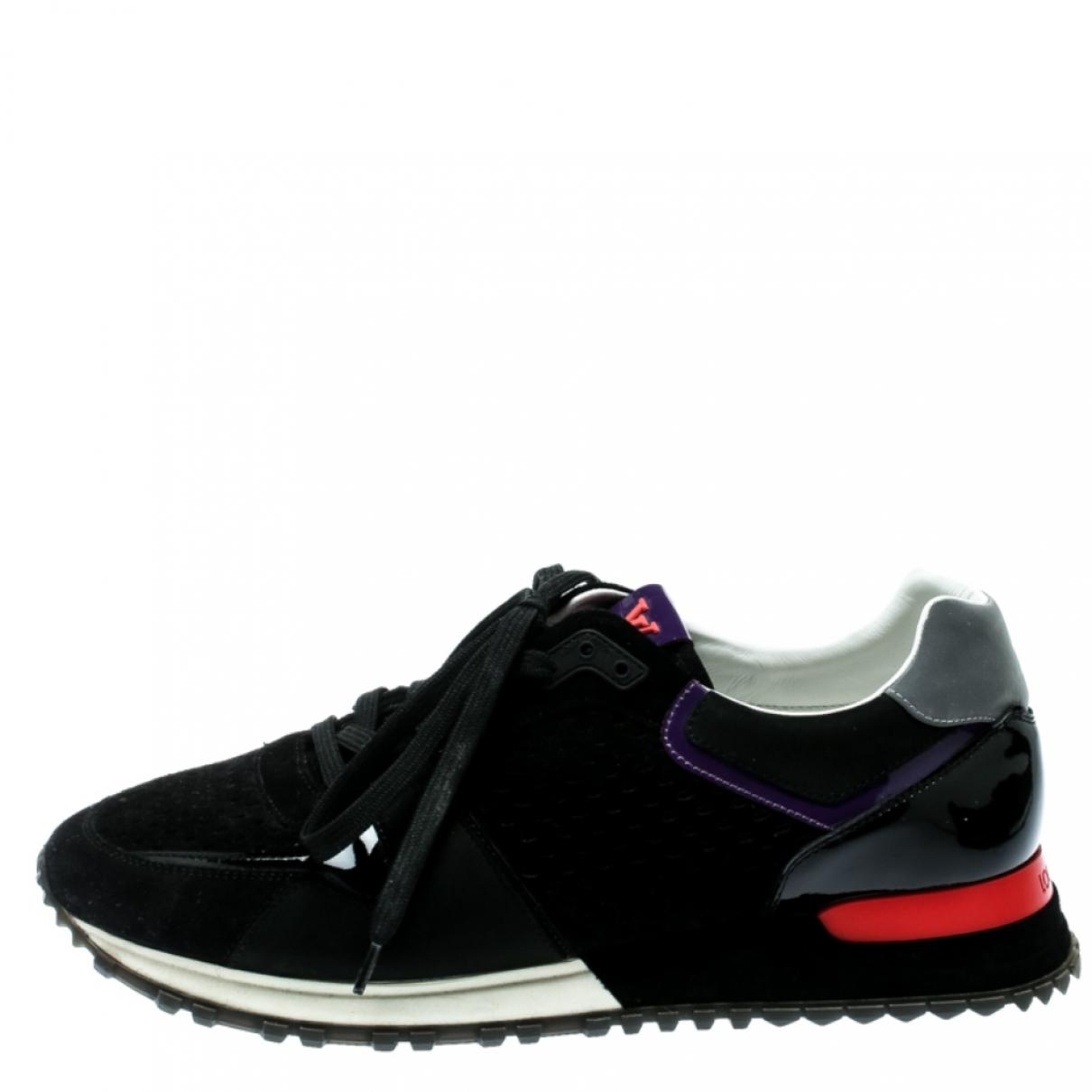 Louis Vuitton Pre-owned Black Suede Trainers in Black - Lyst