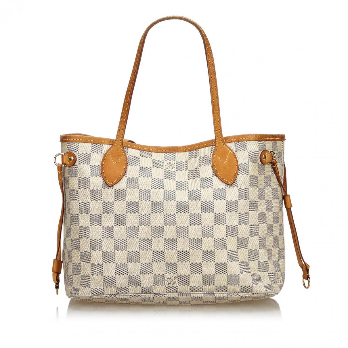 Lyst - Louis Vuitton Neverfull Cloth Tote in White