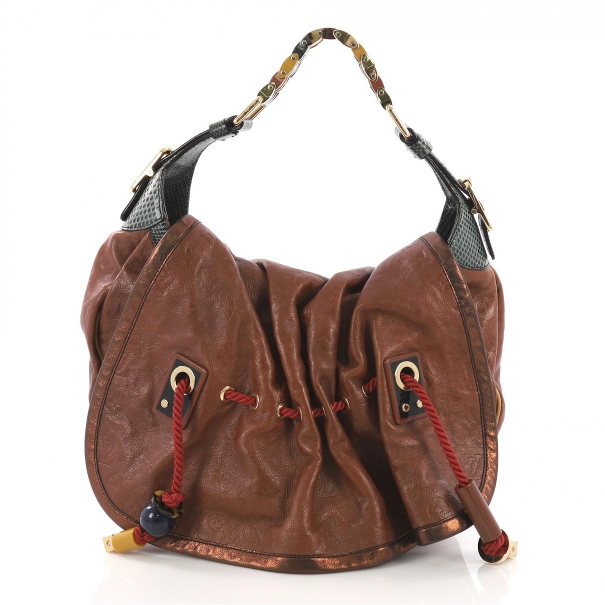 Louis Vuitton Brown Leather Handbag in Brown - Lyst
