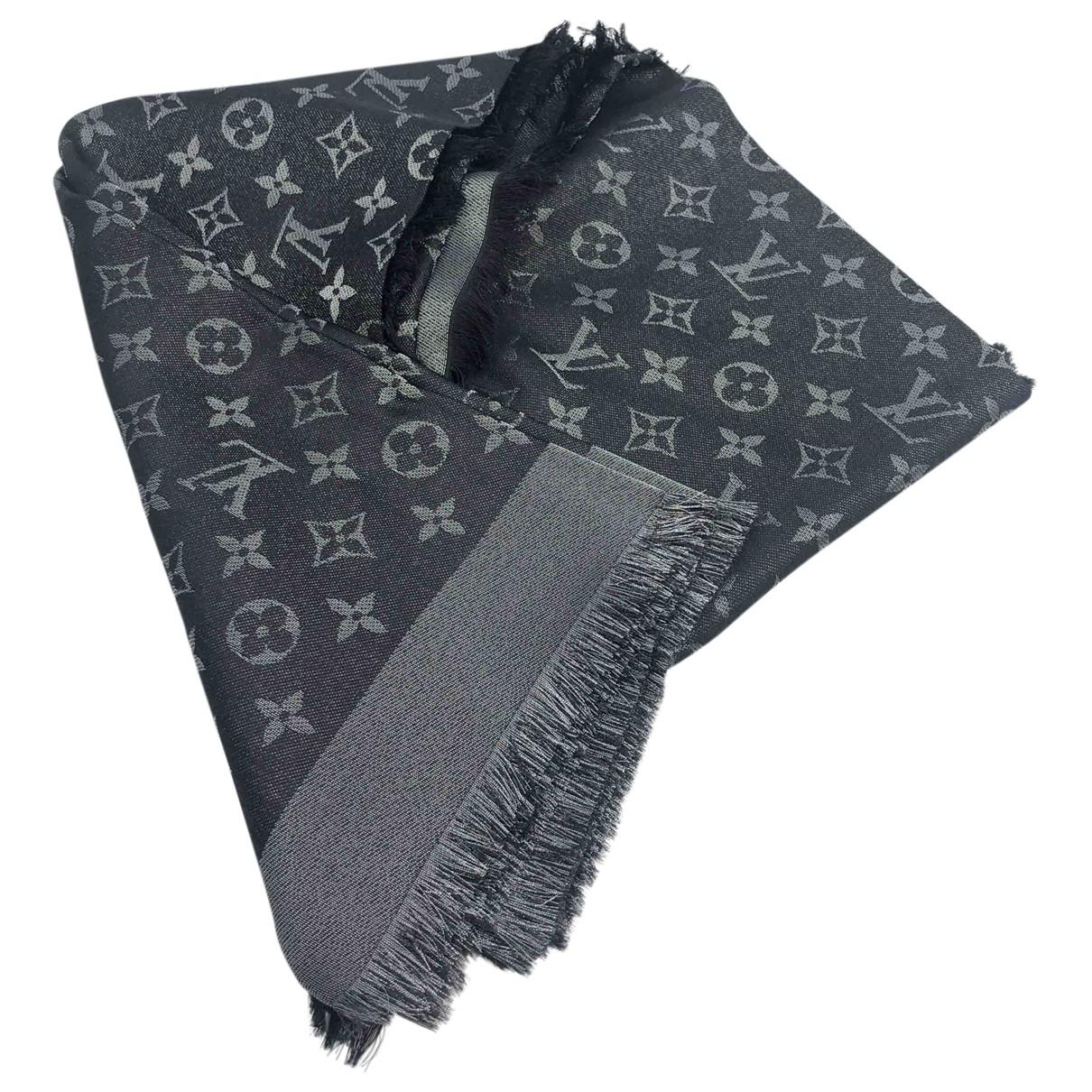Louis Vuitton Grey Wool Scarves & Pocket Squares in Gray for Men - Lyst
