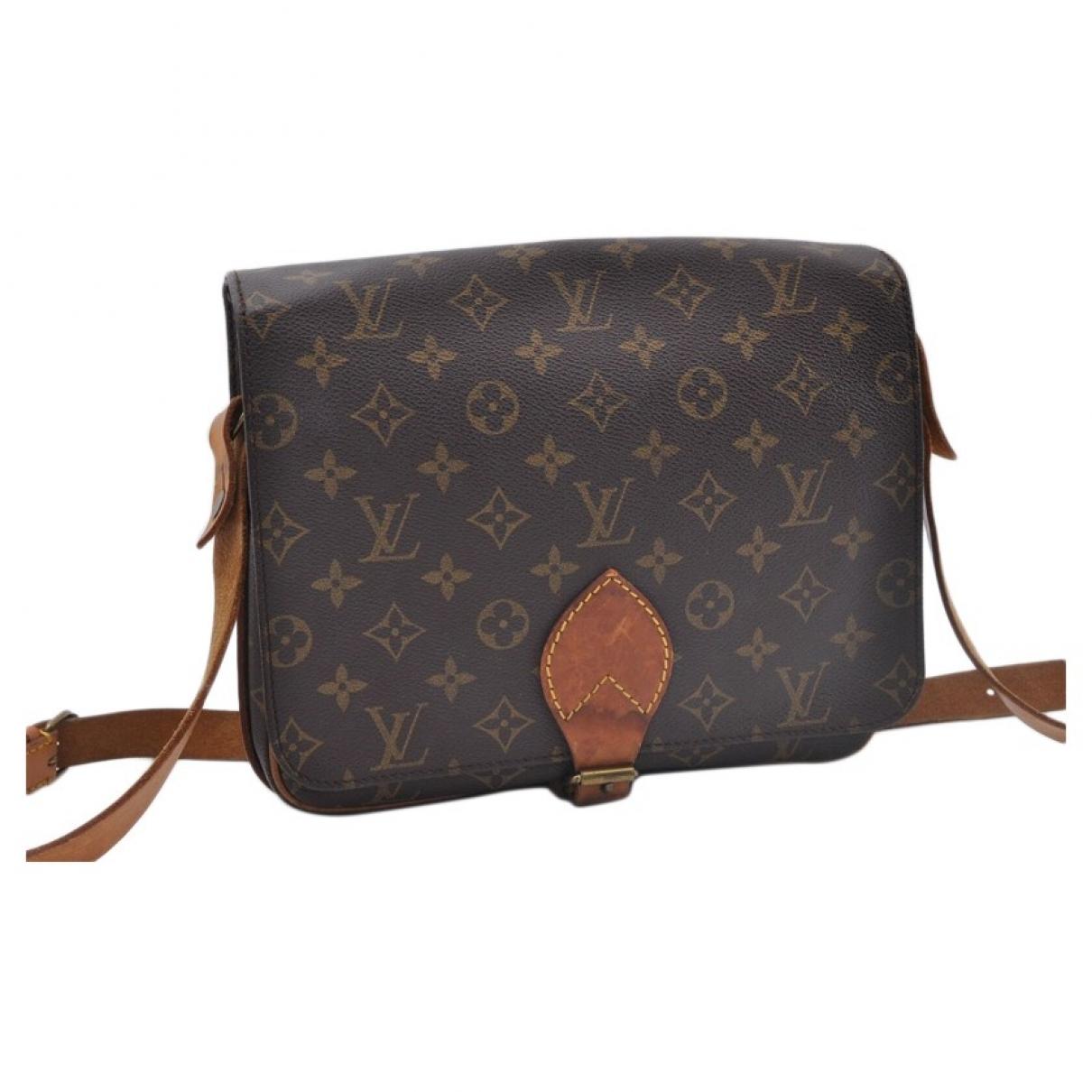 Louis Vuitton Pre-owned Vintage Brown Cloth Handbags in Brown - Lyst