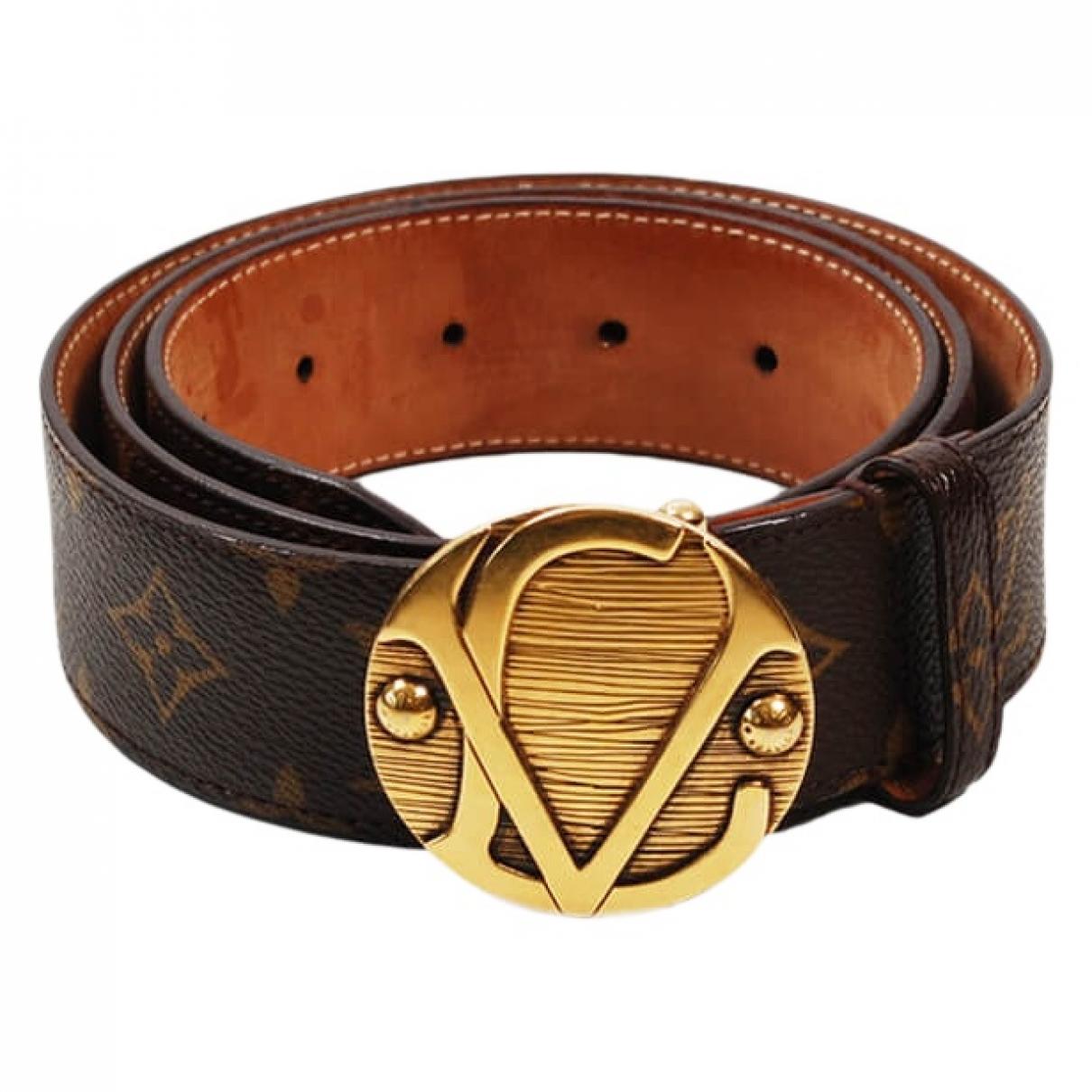 Louis Vuitton Leather Belt in Brown for Men - Lyst