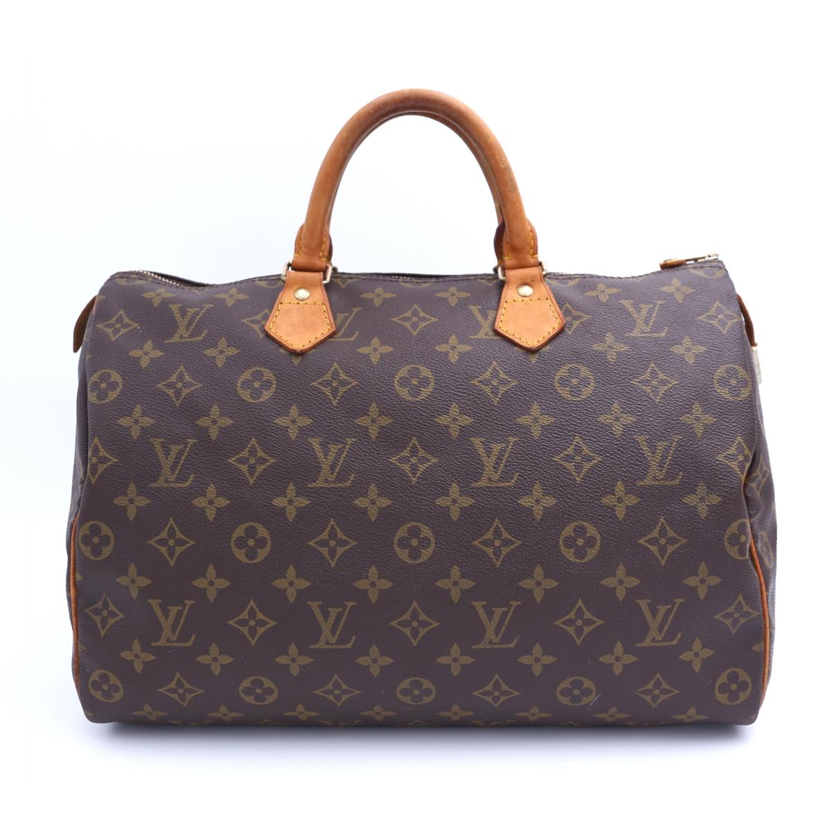 Louis Vuitton Pre-owned Vintage Speedy Brown Cloth Handbags in Brown - Lyst