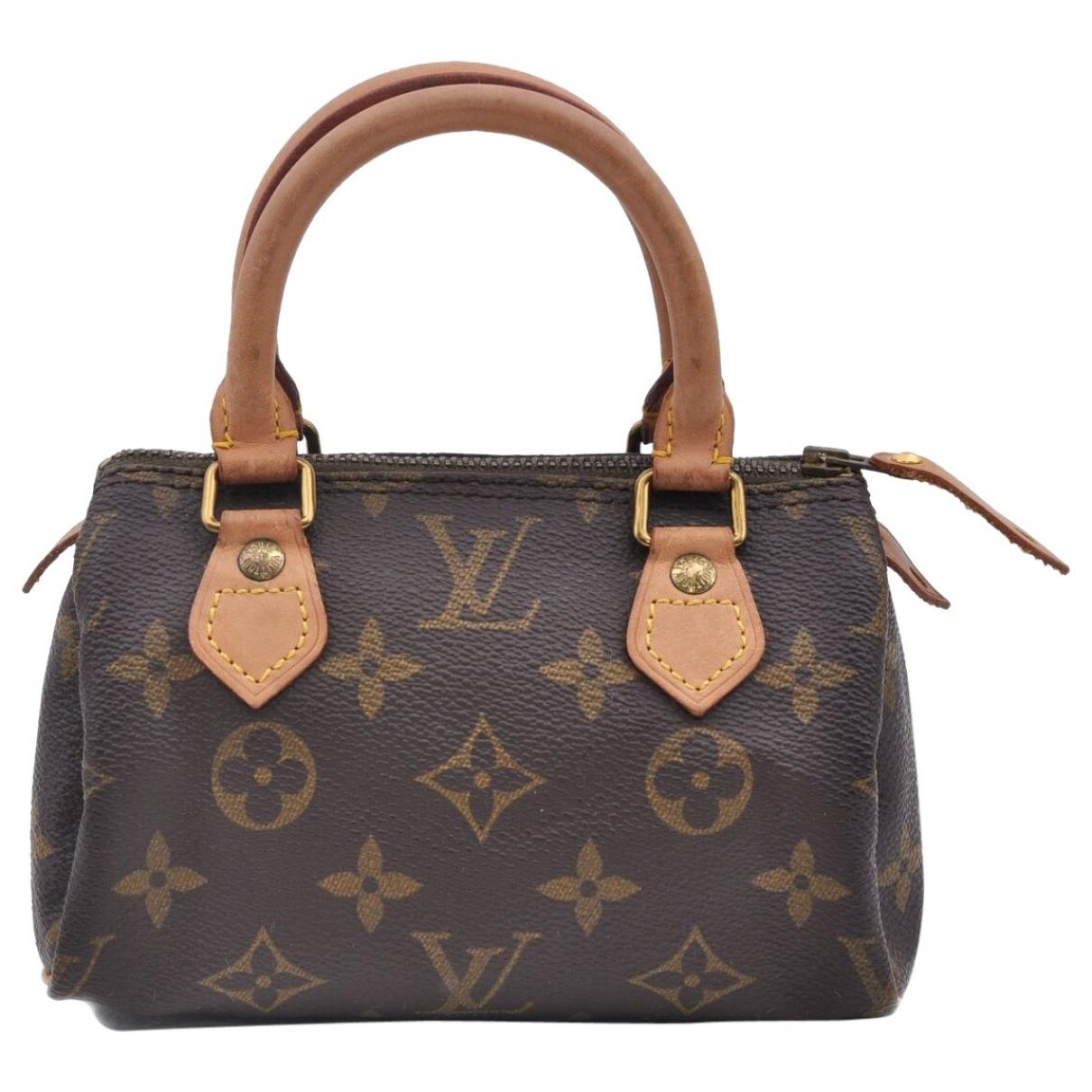 Louis Vuitton Nano Speedy / Mini Hl Brown Cloth Handbag in Brown - Lyst