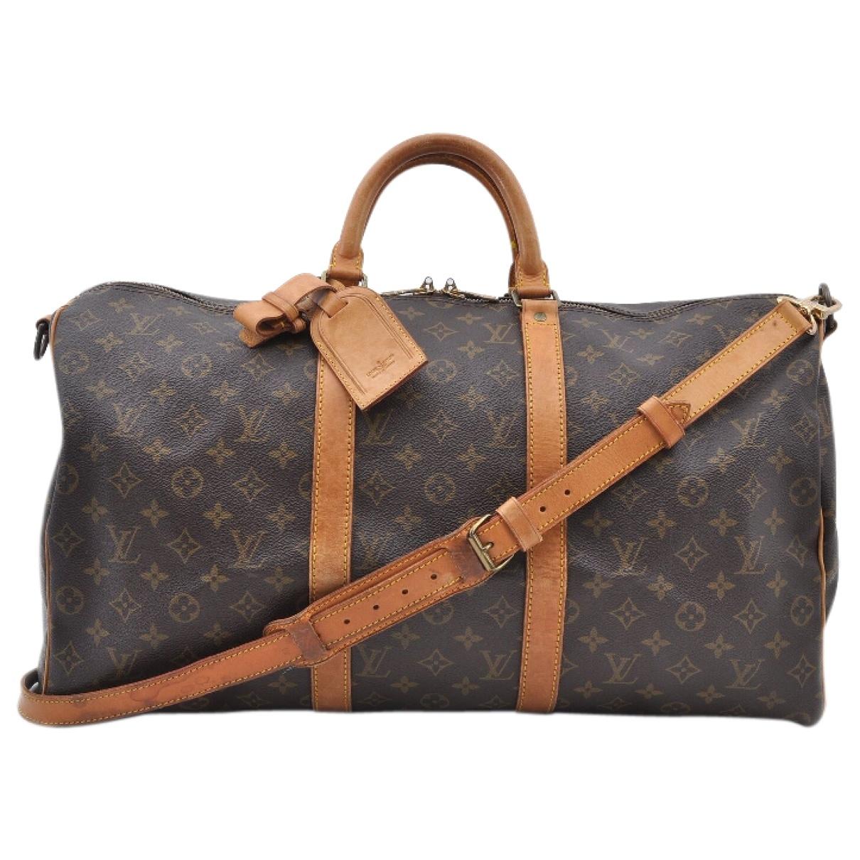 Lyst - Louis Vuitton Vintage Brown Cloth Handbag in Brown