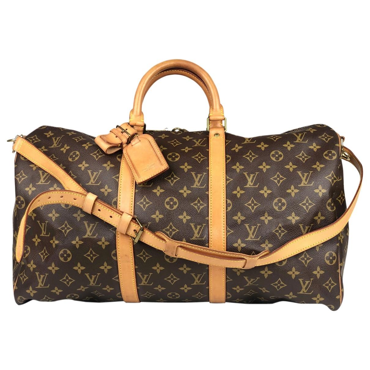 Louis Vuitton Pre-owned Vintage Keepall Brown Cloth Bags in Brown for Men - Lyst