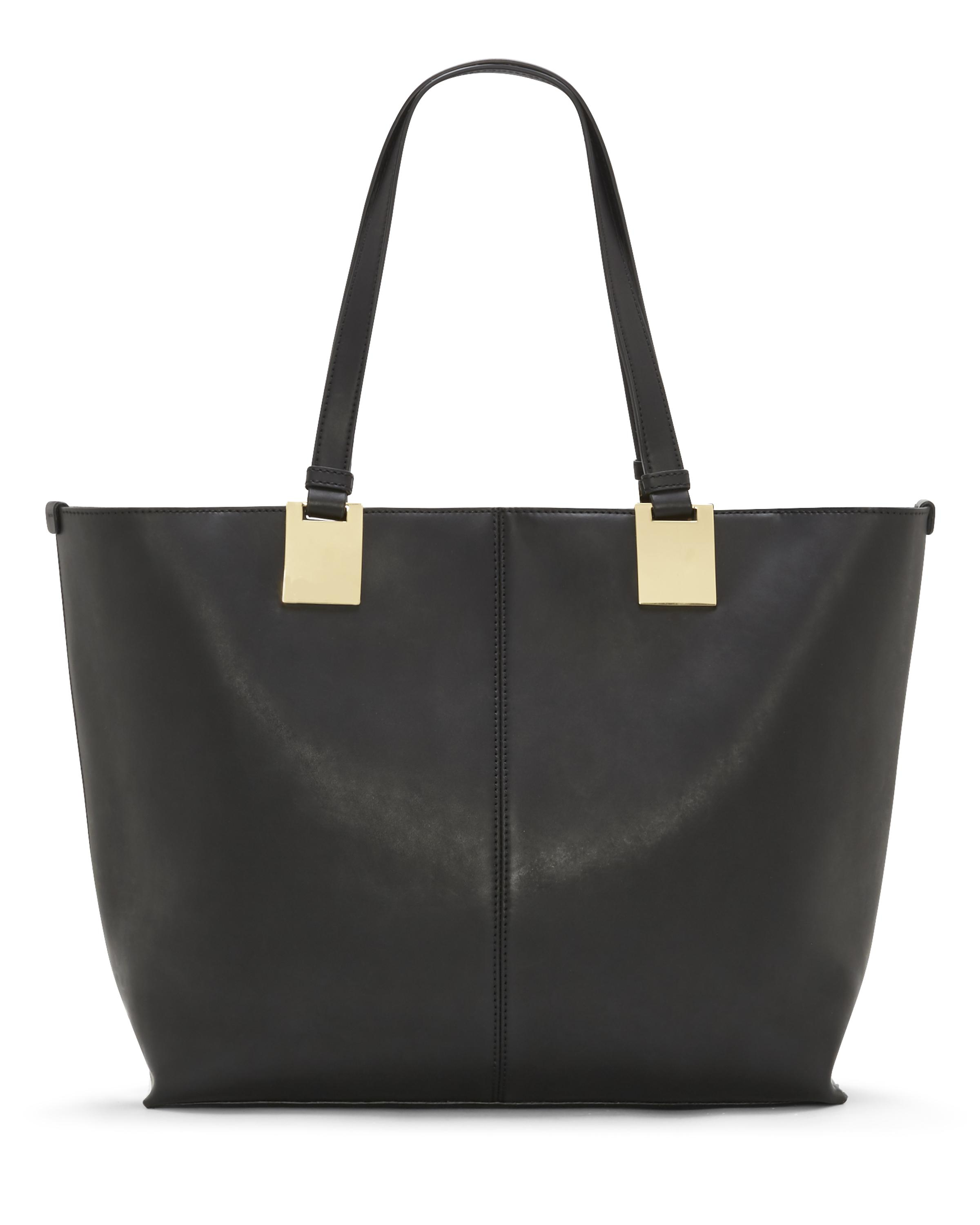 Vince camuto Keena Leather Tote in Black | Lyst