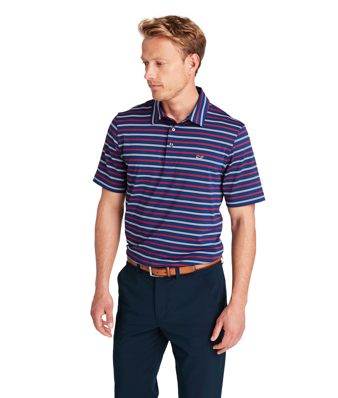 Vineyard Vines Synthetic Camden Stripe Sankaty Performance Polo Shirt