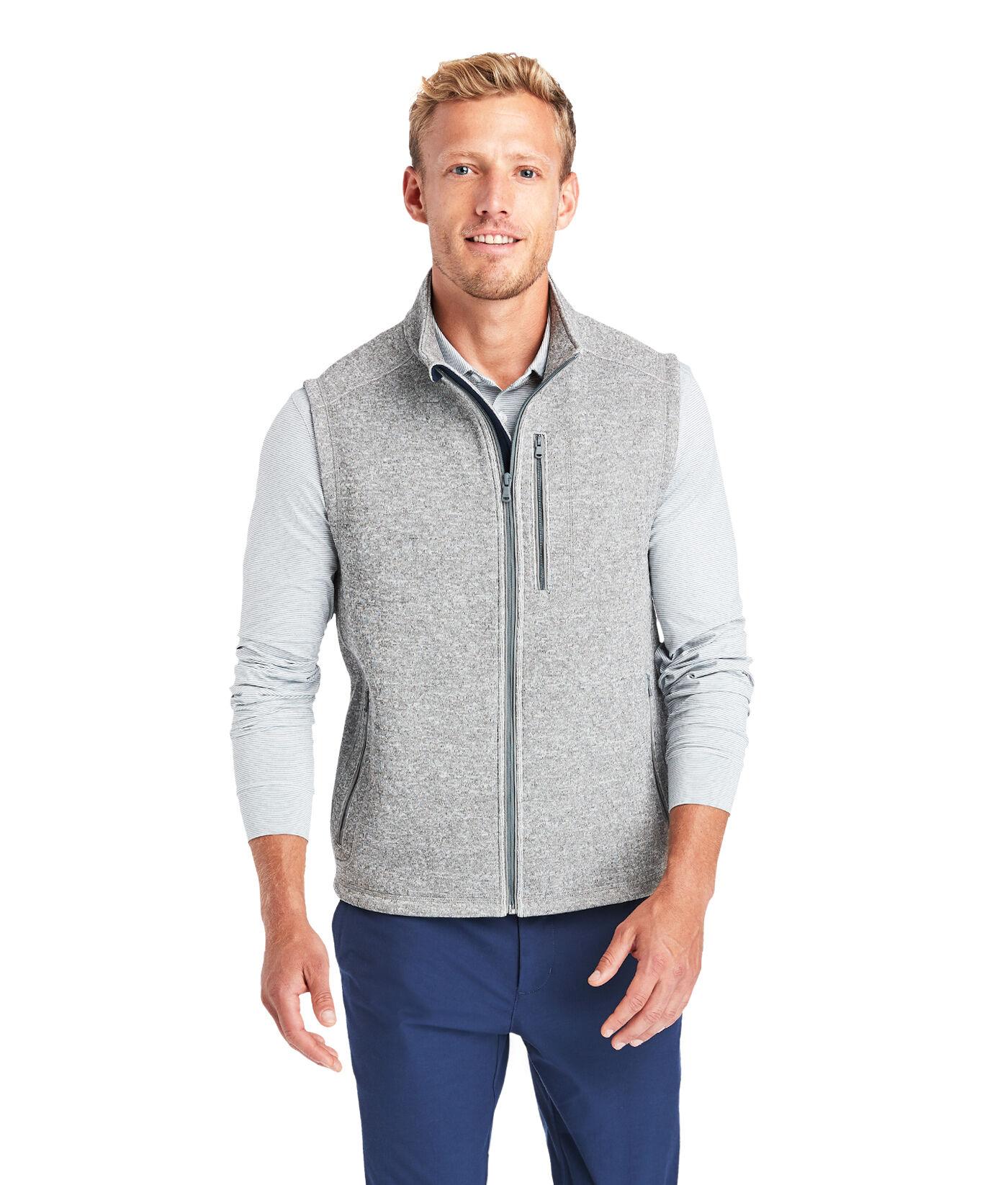 Vineyard Vines Mountain Sweater Fleece Vest in Gray Heather (Gray) for ...