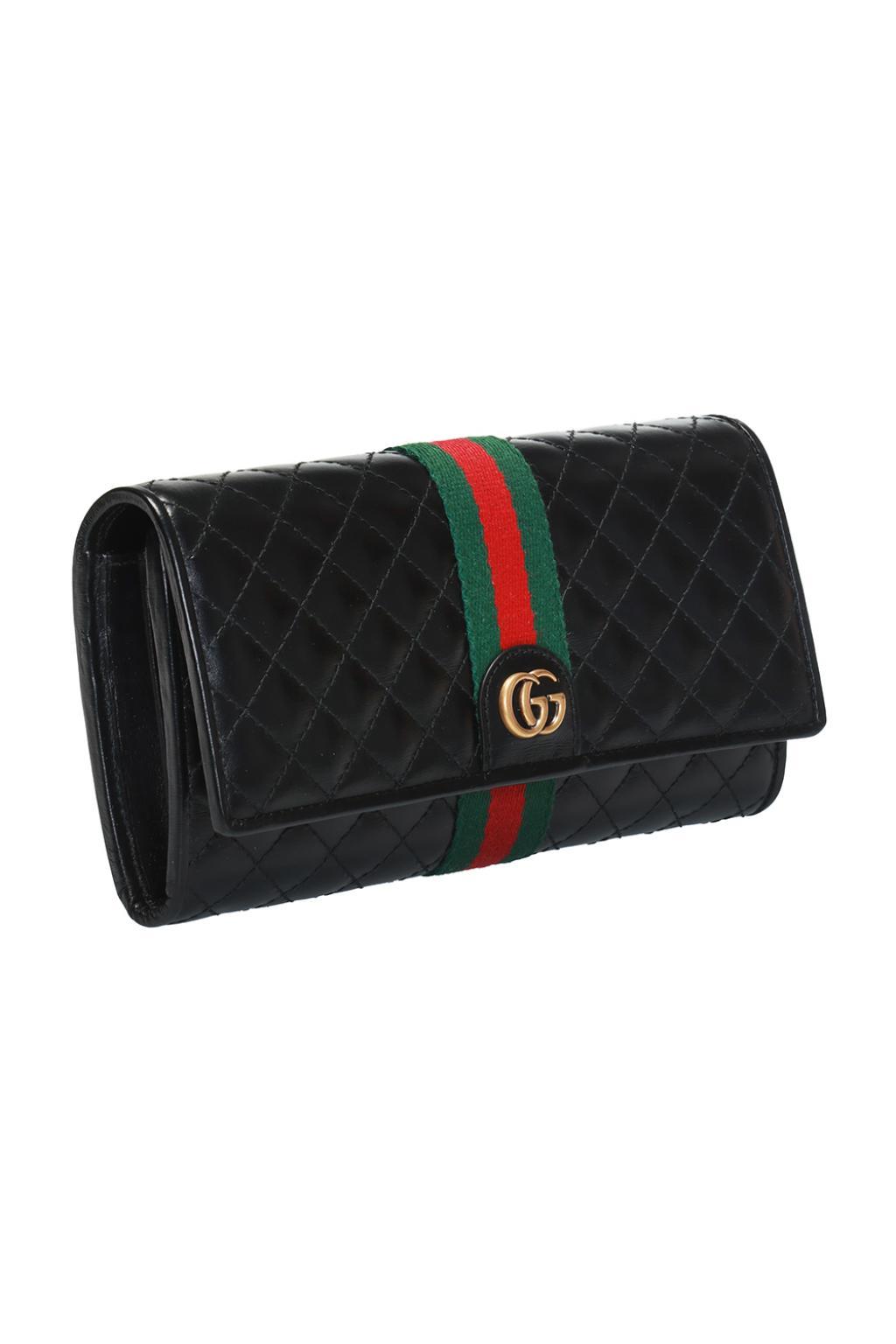 Gucci 'GG Marmont' Quilted Wallet in Black Lyst